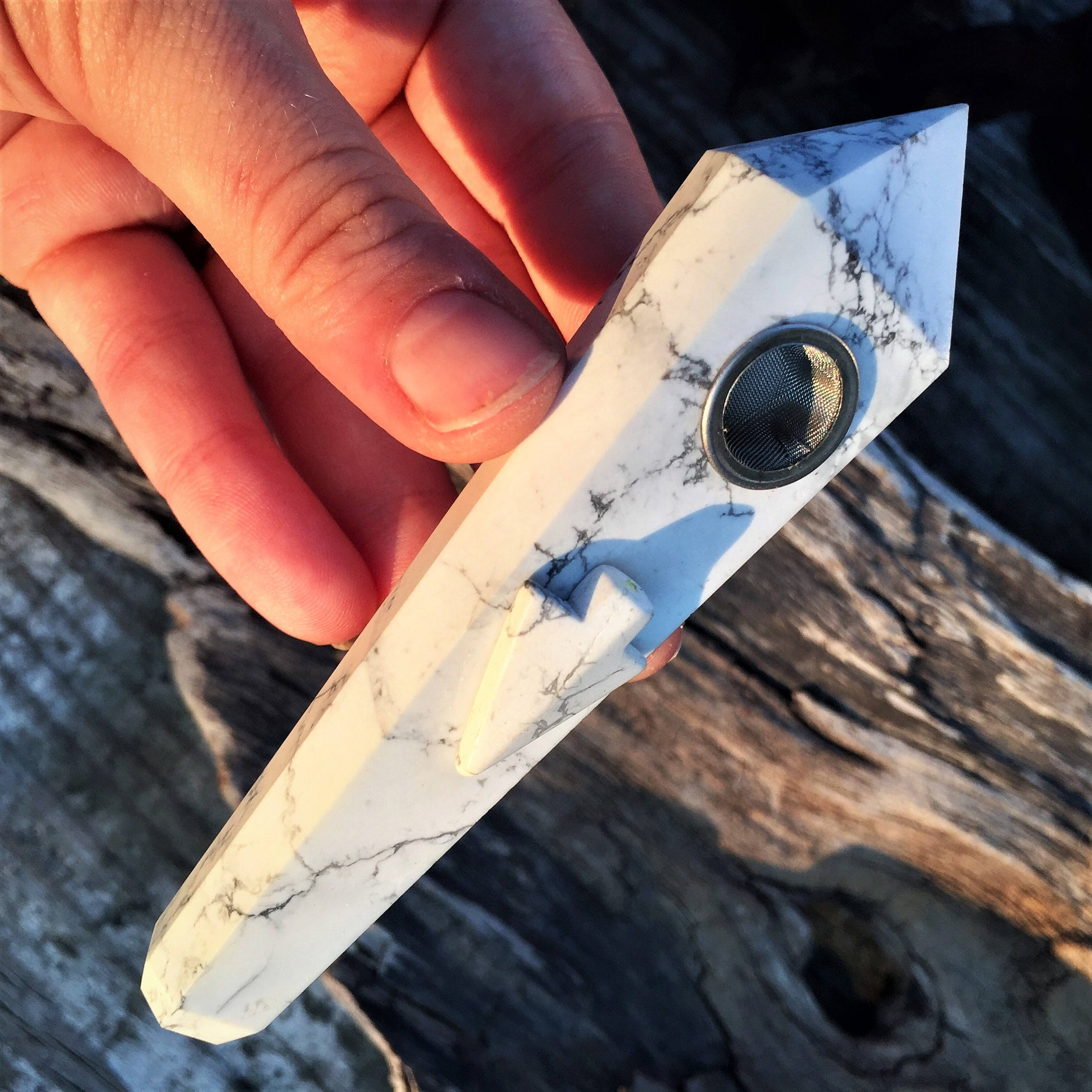 Large Gemstone Pipe Custom Crystal Pipe Arrowhead Pipe Etsy Singapore