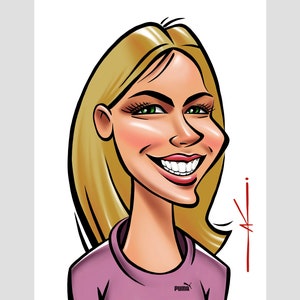 Caricatura digitale dalla tua foto. Caricatura personalizzata per una persona a colori.