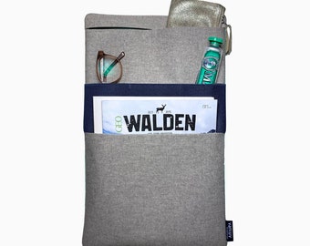 STASH IT! small wall organizer vertical / light grey / sunset orange or mint green (utensilo / pocket bag / wall storage)