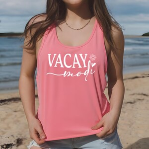 Vacation Mode Tank Top, Summer Vacation Shirt, Travel Tank Top, Beachwear, Trendy Summer Shirt, Beach Day Shirt