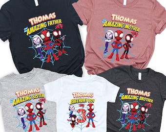Diseño digital de cumpleaños de Spidey personalizado, descarga digital de cumpleaños de Spidey y sus increíbles amigos PNG