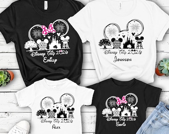 Matching Family Disney Trip Shirts 2026 – Custom Vacation Tee for Disneyland | Personalized Family Travel Shirt