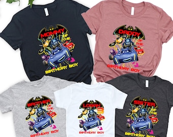 Descarga digital de cumpleaños familiar de murciélagos, archivo imprimible de cumpleaños familiar de ruedas, cumpleaños de coche personalizado para niño/niña, PNG de cumpleaños personalizado