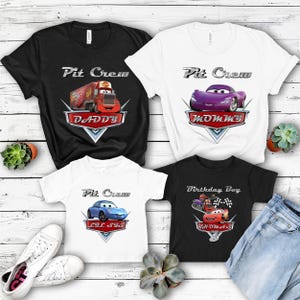 Cars Birthday Boy and Girl Shirt, Lightning McQueen Pit Crew Birthday T Shirt , Cars Family Birthday Shirts, McQueen Birthday Girl Shirt