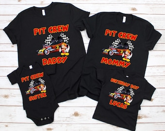 Micky Maus Boxencrew Geburtstags-Shirt, Disney Racing Familie Shirt, Micky Maus Geburtstagskind Shirt, Pit Crew Passendes Mama Dada Shirt