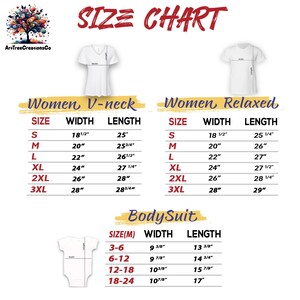 the size chart for a women's t - shirt