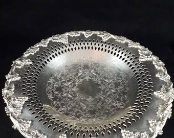 Silver Plated Candy Dish ~ Silver Bon Bon Dish on Pedestal ~ Silver Compote Dish ~ Wm A Rogers Silver