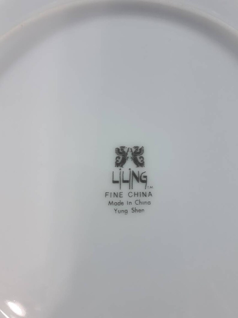 Liling China Dish Set Yung Shen Dishes Vintage Blue Gray Etsy