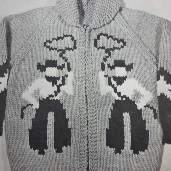 Mary Maxim Knitting Pattern ~ Children's Cardigan ~ Child's Cowboy Sweater Pattern