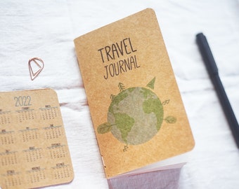 TRAVEL JOURNAL, diario di viaggio, quaderno tascabile, fatto a mano