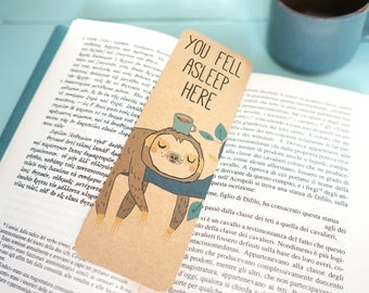 BRADIPO BOOKMARK, papel reciclado, regalo divertido, ecológico, amante del café, estudiante