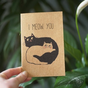 Valentinstagskarte, Liebe, Jahrestag, Katzen, personalisierbar
