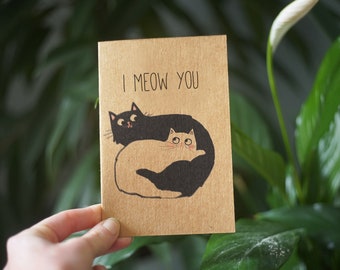 Gatos, Amor, Aniversario, Gatos, Tarjeta Personalizable