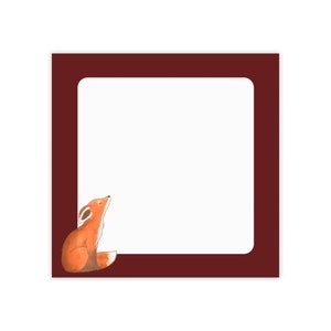 Fox and Mushroom Post-it® Note Pads