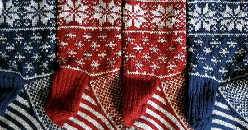 Color only Personalized Hand-Knit Christmas Stocking
