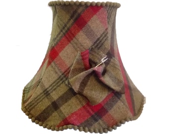 Country Check Scallop Lampshade