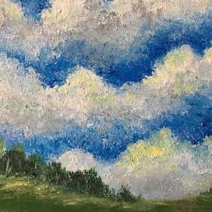 Cloud Study: landscape painting, landscape paintings, small landscape, cloud painting,  acrylic painting, landscape clouds, clouds, painting