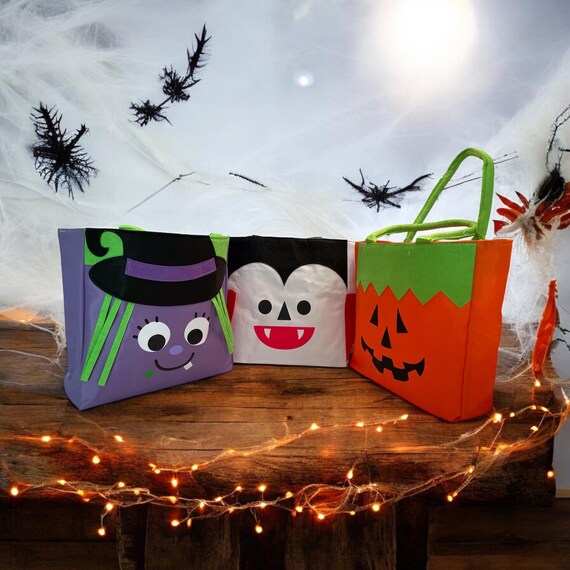Personalized Halloween Trick or Treat Bag, Candy Tote
