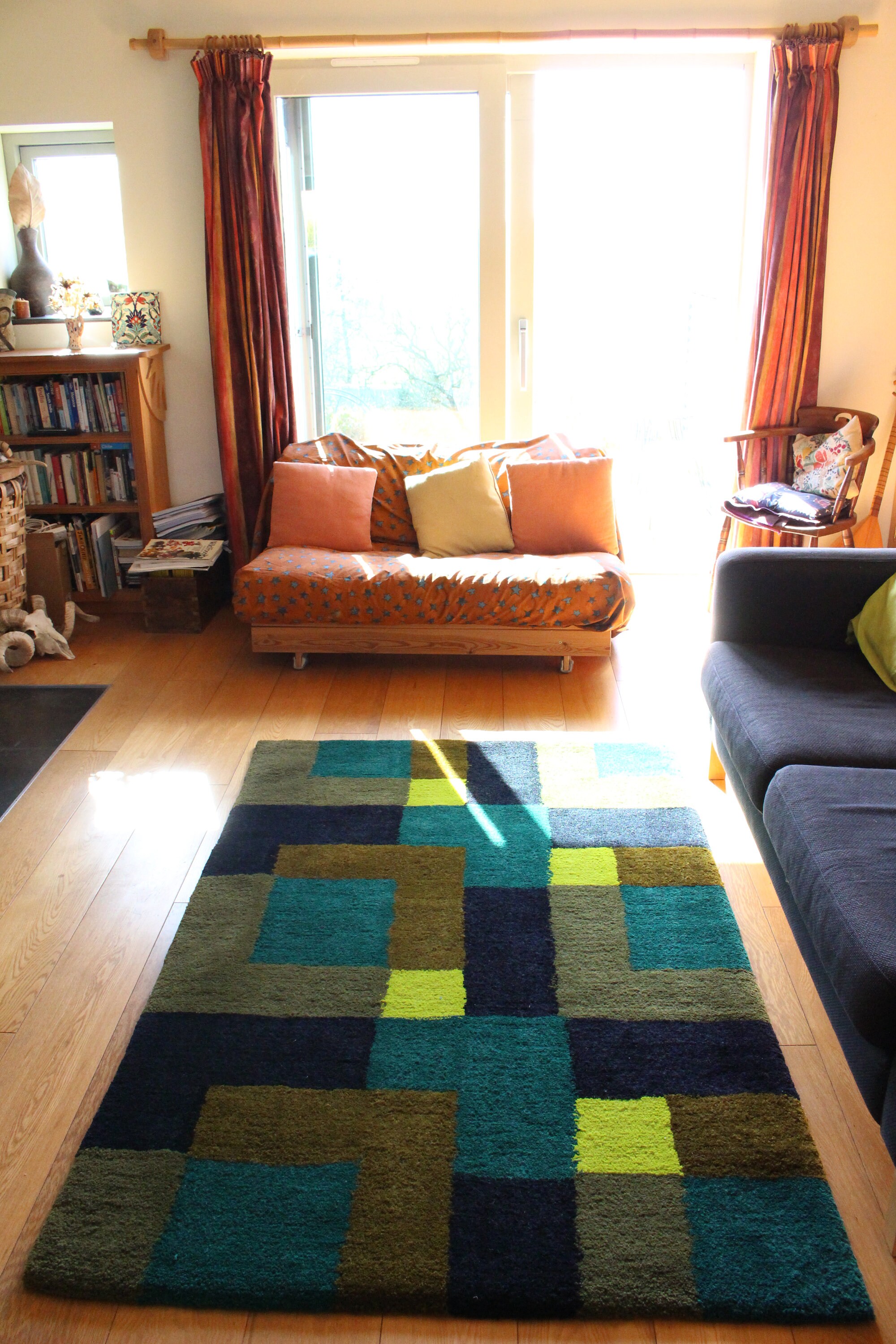 Handmade Luxury Rug Tufted in Green Wool Statement Rug for Etsy