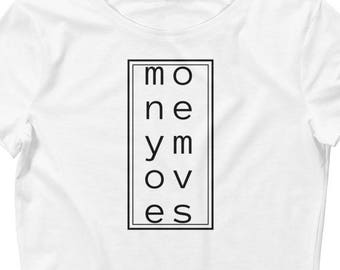 Money Moves, Bodak Yellow, Cardi B,  Diva, Statement, Girl Boss, Side Hustle, Women’s Crop Tee