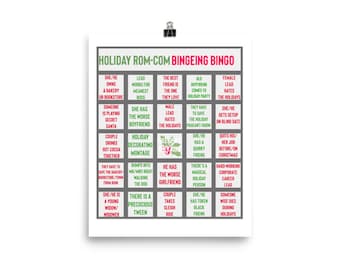 Comedia romántica, atracones, bingo, romance divertido, comedias románticas, vacaciones, Navidad, películas, juegos, póster