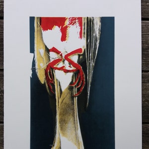 Teaching Robin Gold Limited Edition Screen Print poster bird specimen ornithology poster