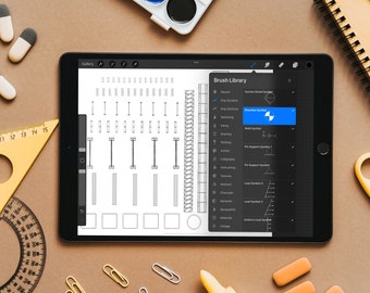 Procreate & GoodNotes Engineering Brush/Block/Sticker Packs