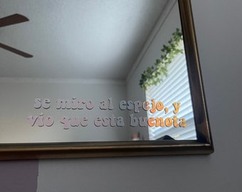 Se Miro Al Espejo,Y Vio Que Esta Buenota| Mirror Decal| Bad Bunny| Un Verano Sin Ti "Party"