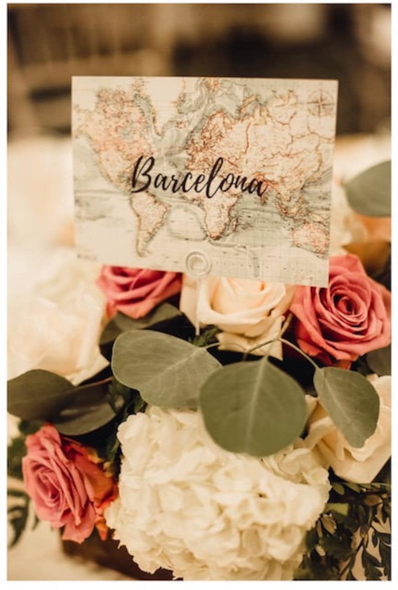 Wedding Table Names Destination Wedding Vintage Table Etsy