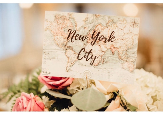 Wedding Table Names Travel Wedding Decor Destination Etsy
