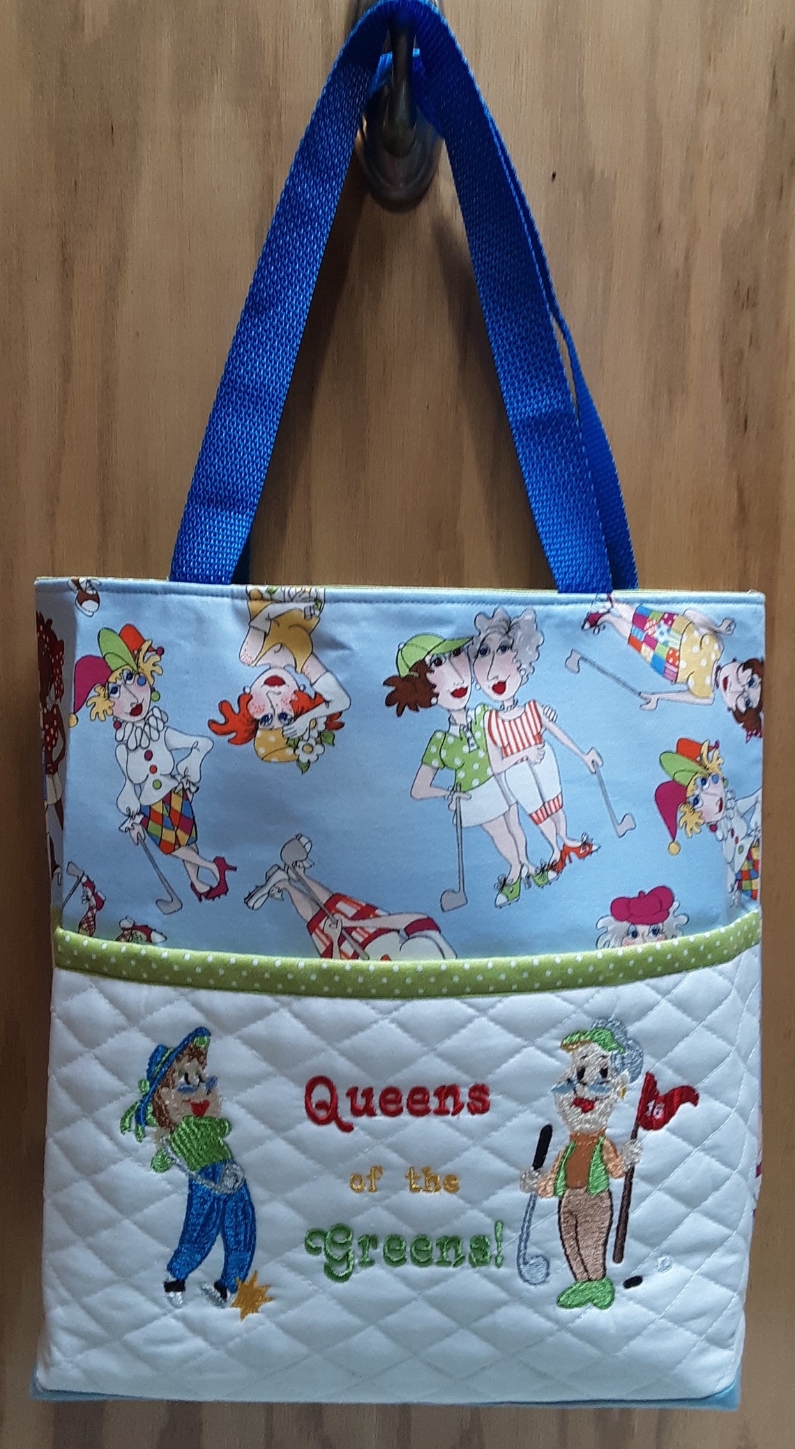 Women's Golf Tote Bag Golf Tote Bag Embroidered Pocket Etsy