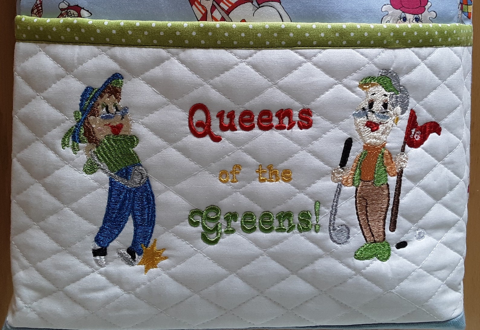 Women's Golf Tote Bag Golf Tote Bag Embroidered Pocket Etsy