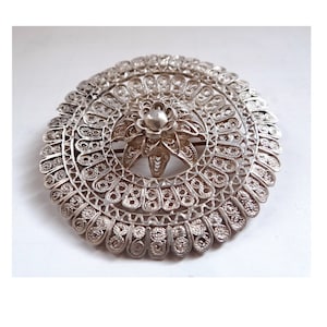 VINTAGE BROSCHE Filigran Silber