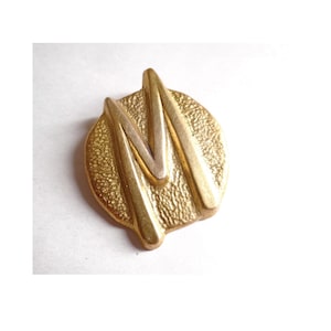 Brooch signed CLAUDE MONTANA, Vintage brooch from the 1980s, Gift for her & him, High fashion brooch, Signed French jewelry.