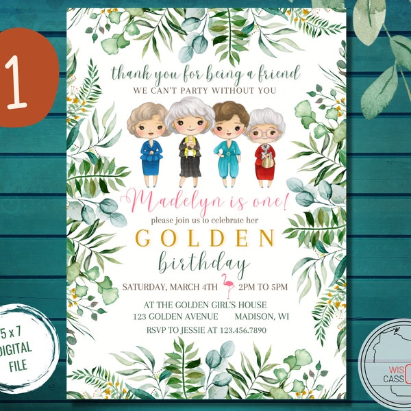 Golden Girls Birthday Invite| Golden Girls Bridal Shower Invite | Golden Girls Party Invite - Digital File