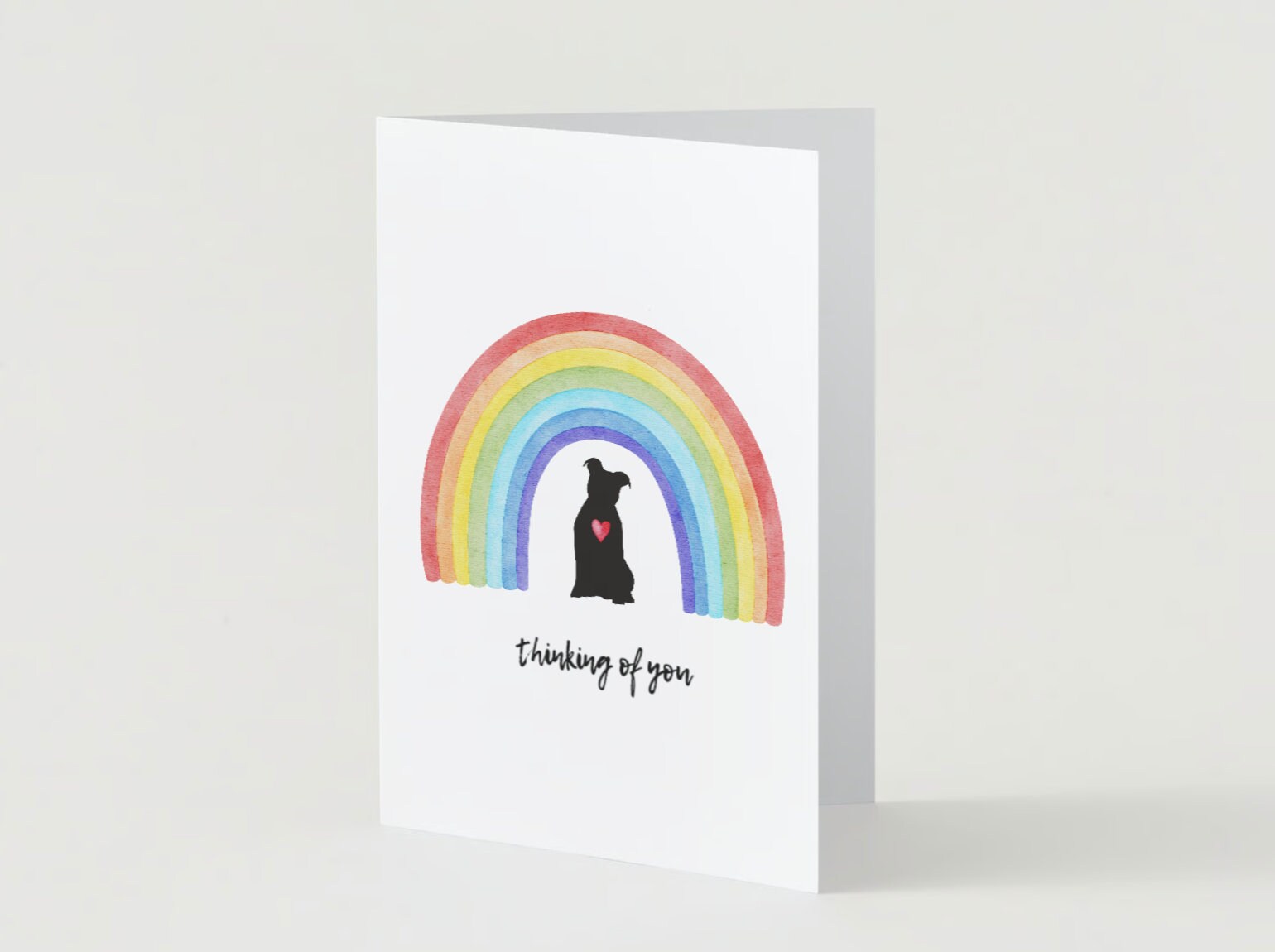 Wishing Well Beileidskarte Für Haustierverlust – Mit Regenbogen-Design, 12,7 X 17,8 Cm, Goldfolie