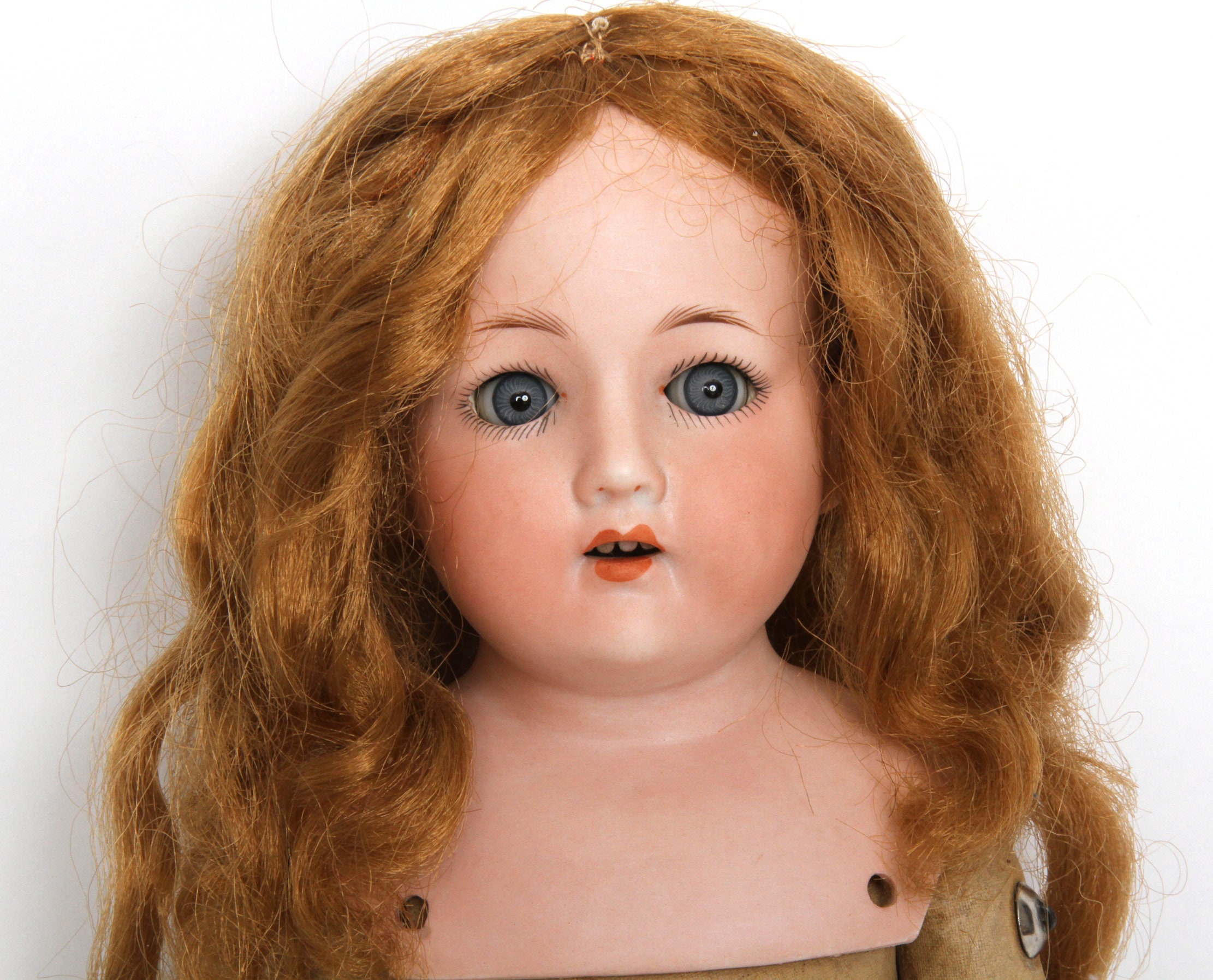 Antique German Porcelain Bisque Doll 17 Fully Jointed Etsy