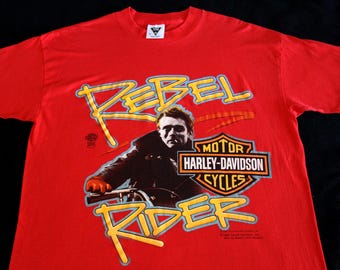 Vintage 1987 Harley Davidson James Dean Rebel Rider T-shirt XL - Etsy