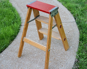 Vintage Wood Step Ladder