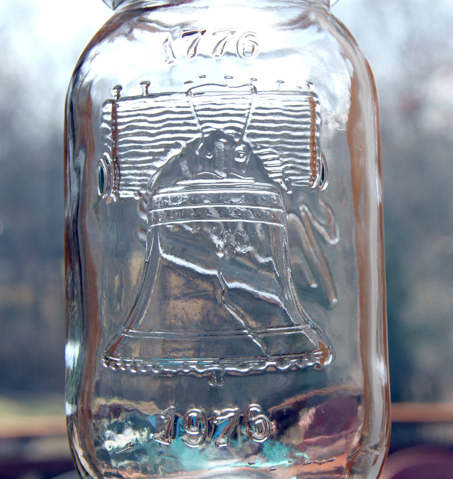 2 Bicentennial 17761976 Mason Jars With Liberty Bell Design Etsy