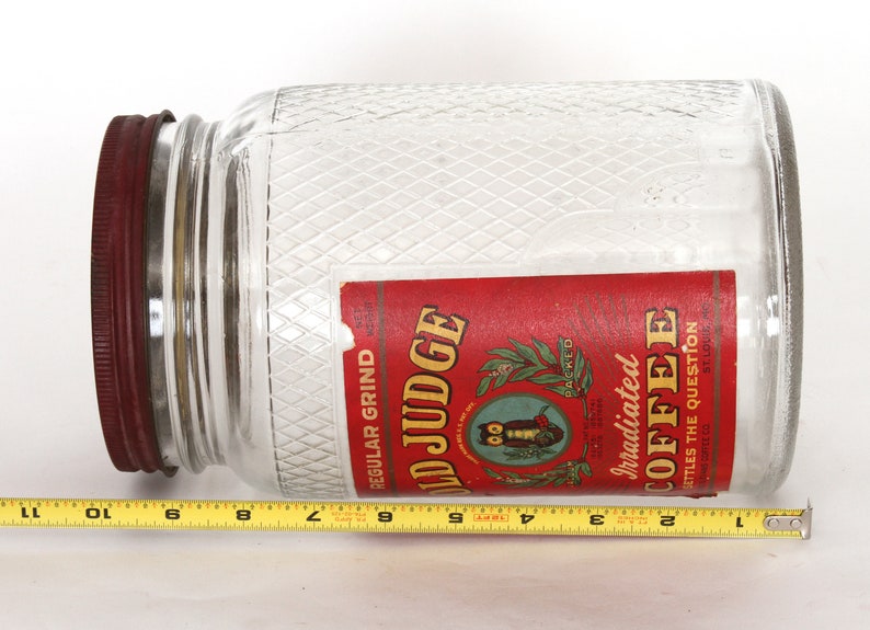 Rare 1950's OLD JUDGE Coffee Jar With Original Paper Label Etsy