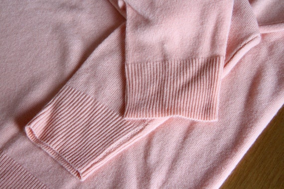 Vintage Sweater Zipper Back Apricot/Peach Color M… - image 7