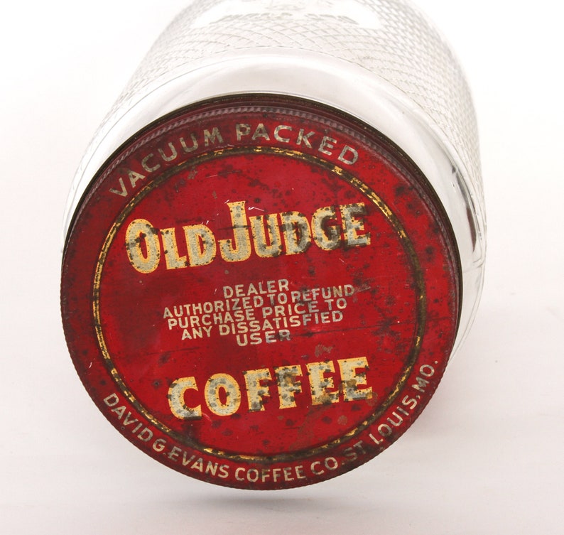 Rare 1950's OLD JUDGE Coffee Jar With Original Paper Label Etsy