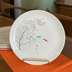 Vintage Salem China Southwind Dinner Plates Set of 6 Mid Century RARE!