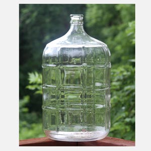 Vintage Glass Carboy Water Bottle 5 Gallon Made in Italy 19&quot;