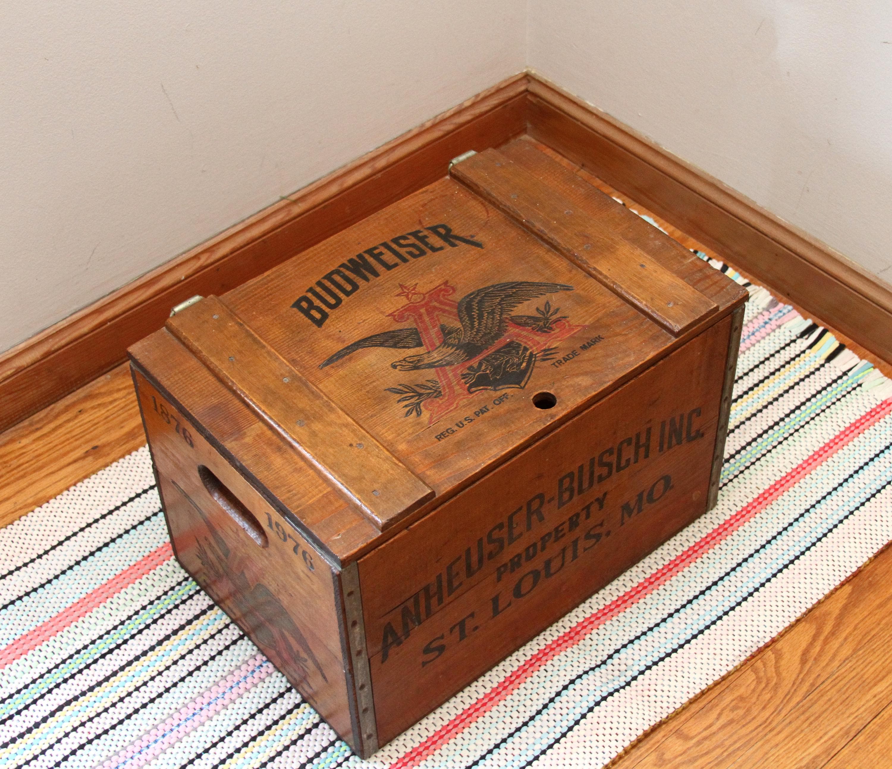 Vintage Anheuser-busch Since 1876 Wooden Budweiser Beer Crate - Etsy