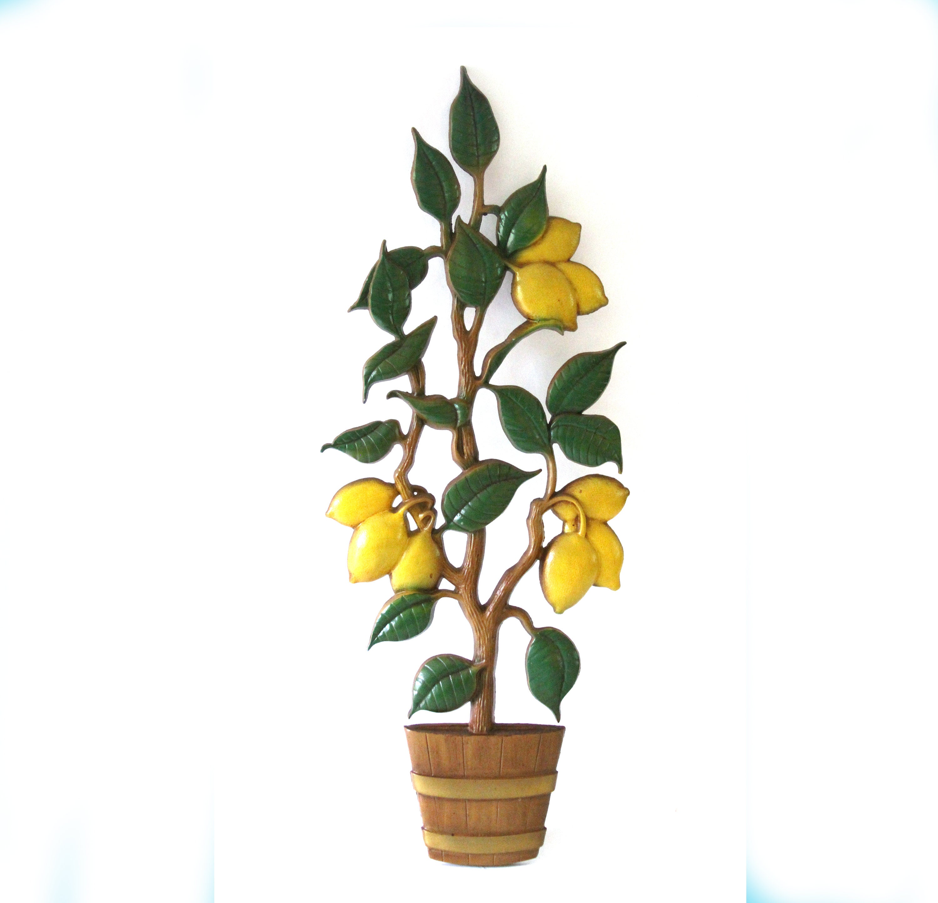 福袋安いいね半額ストア Vintage MCM Sexton USA Cast Metal Lemon Tree Wall Plaque アクセサリー