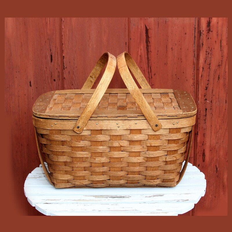 Antique Picnic Basket - Etsy