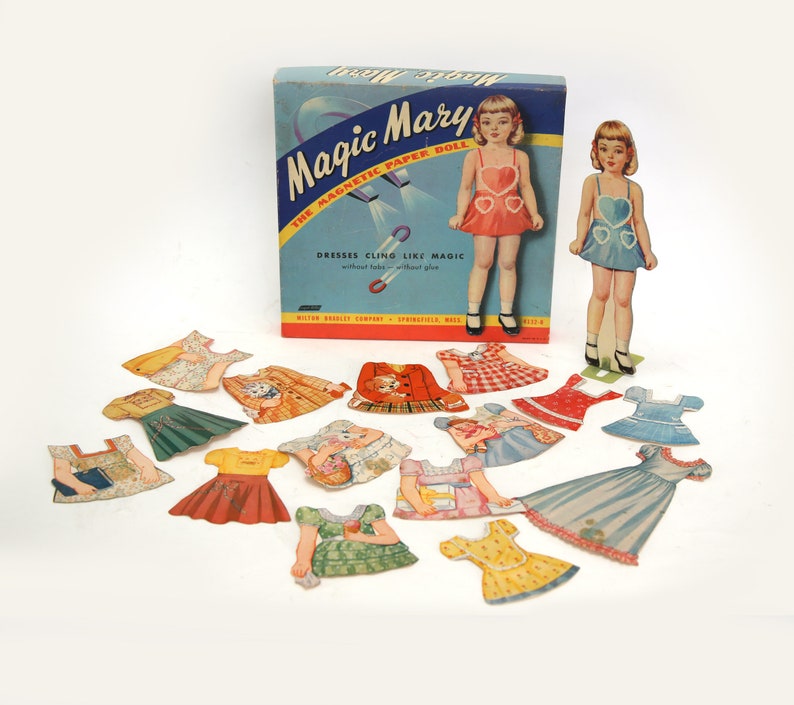 Vintage Magic Mary Paper Doll Set In Box By Milton Etsy