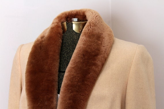 Vintage Lambs Wool Jacket with Fur Border/ Satin … - image 7